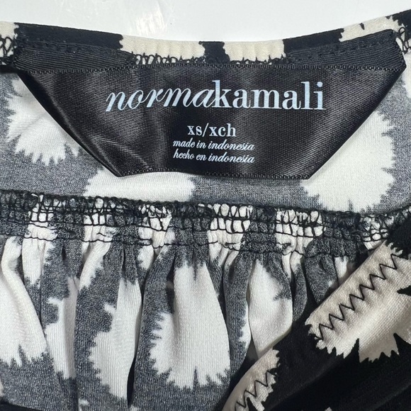 Norma Kamala | Sweetheart Halter Neck Babydoll Mini Dress Black & White | XS - Picture 5 of 8